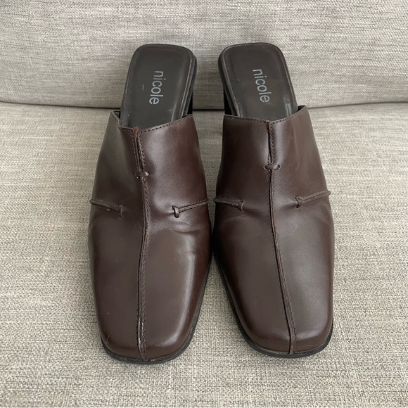Brown 90’s Heel Mules - Picture 3 of 5